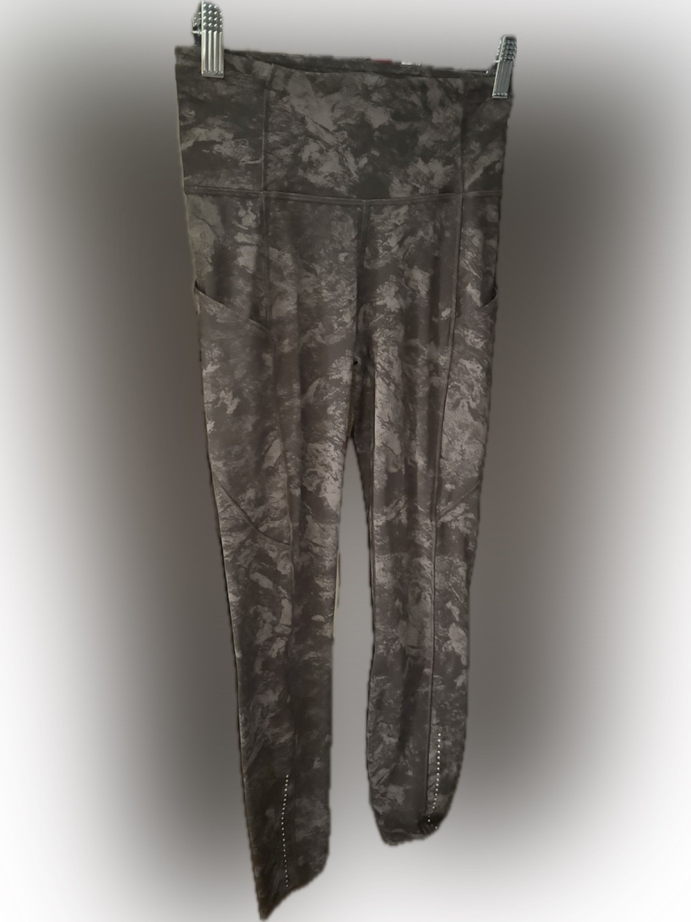 Lulu's Black & Gray Marble High-Waist Leggings